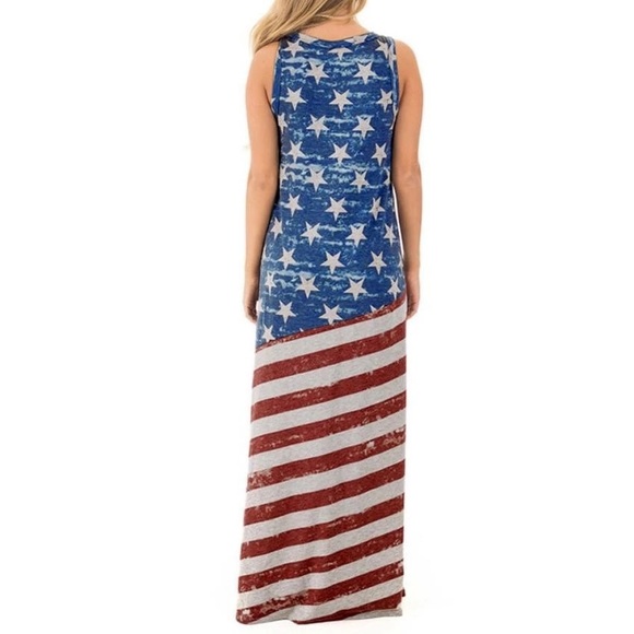 Fourth of July American Flag Maxi Dress - Picture 4 of 8